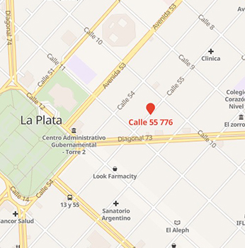 Imagen de mapa de la dirección en La Plata